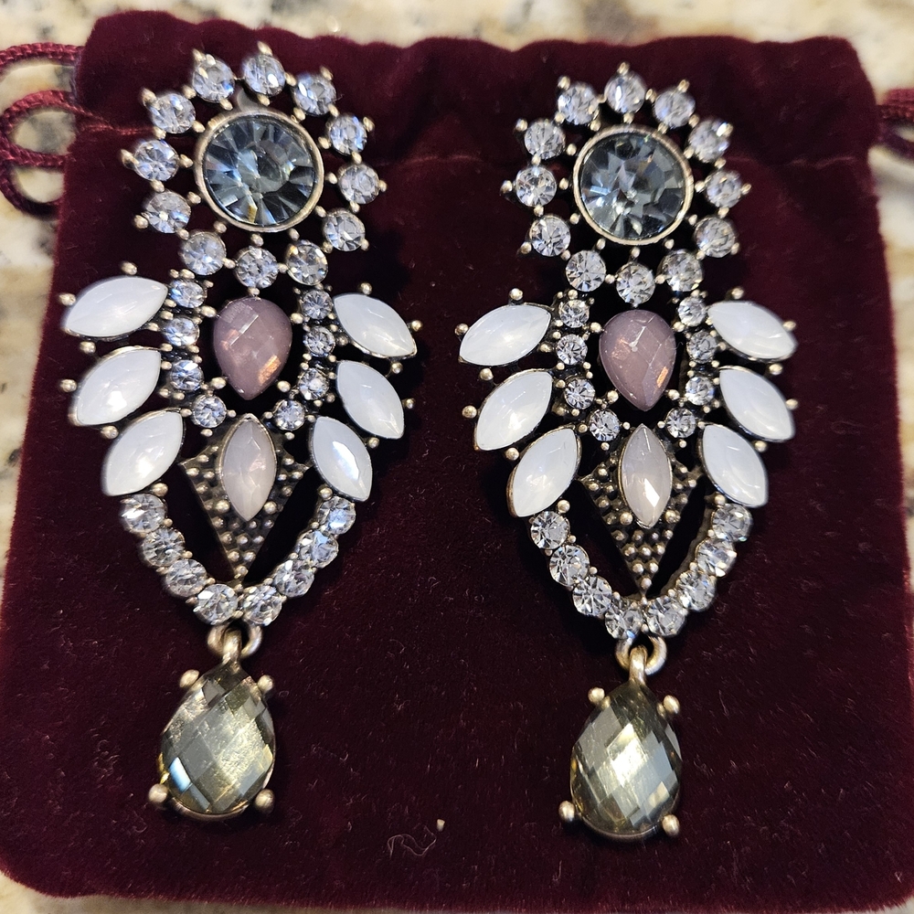 Elegant Crystal Drop Earrings